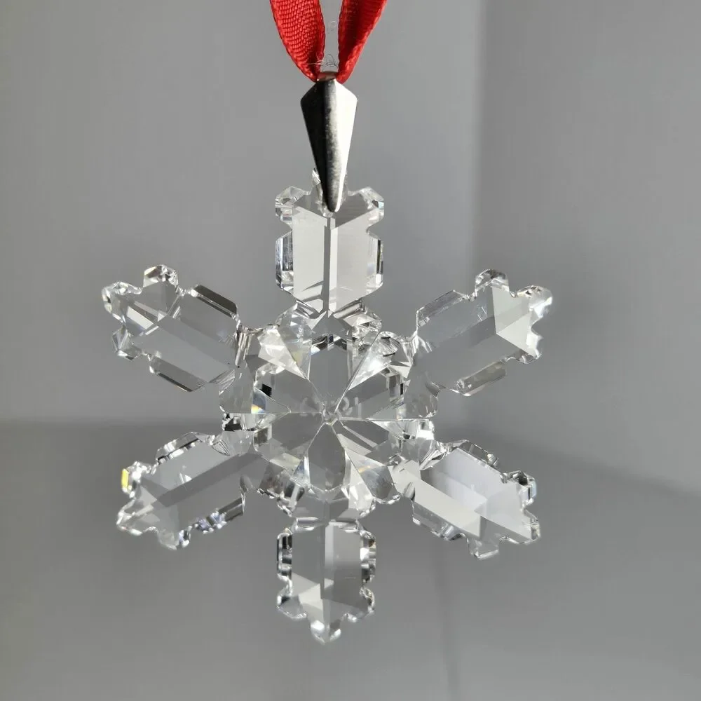 1992 Swarovski Annual Edition Crystal Snowflake Star Ornament 168690 Red Box